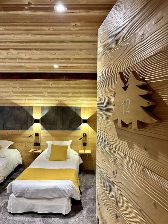 Foto de una habitación de Chalet Hôtel Les Prodains
