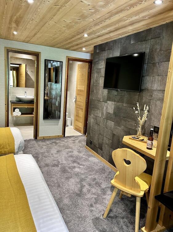 Foto de una habitación de Chalet Hôtel Les Prodains