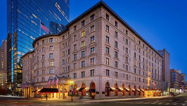 Fairmont Copley Plaza hotel building in Boston's Back Bay