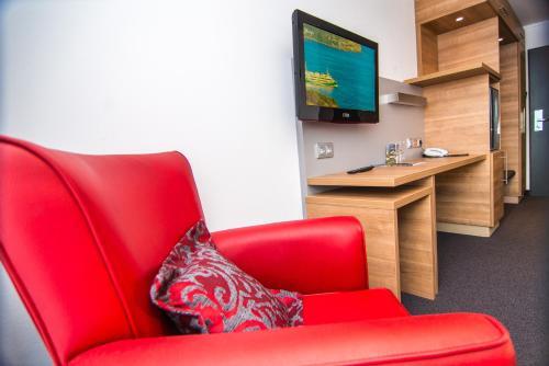 Foto de una habitación de Hotel Hellers Krug