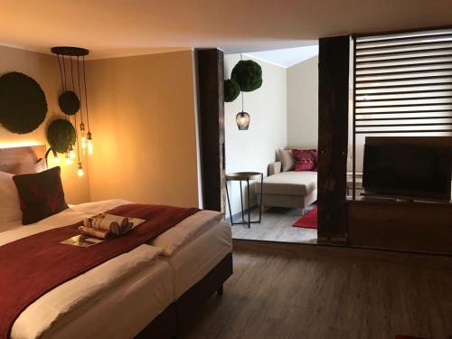 Foto de una habitación de Romantisches Hotel Menzhausen