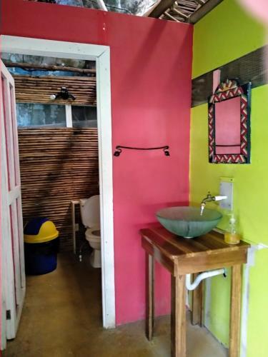 Foto de una habitación de Hotel La Casa Rosada