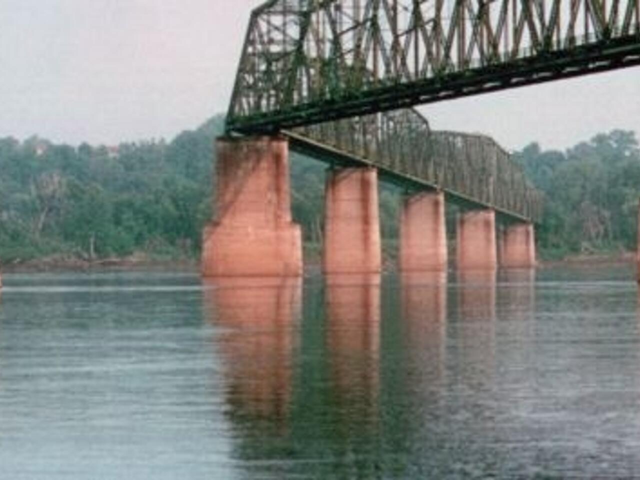 Fotografía de Rio Mississippi a su paso por Saint Louis